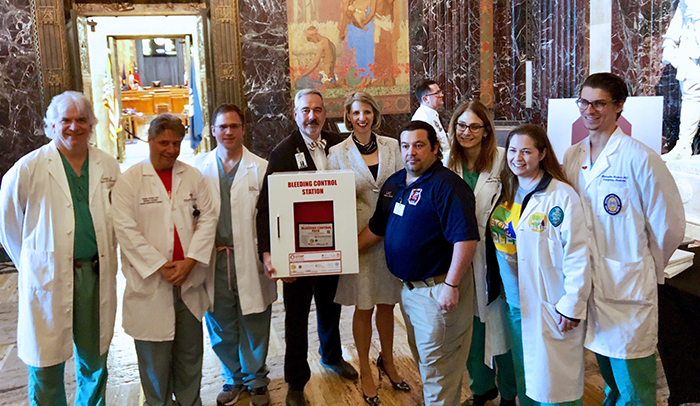 Stop the Bleed volunteers at the Louisiana Capitol